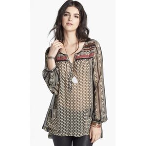Free People Bohemian Patterned Women's Top